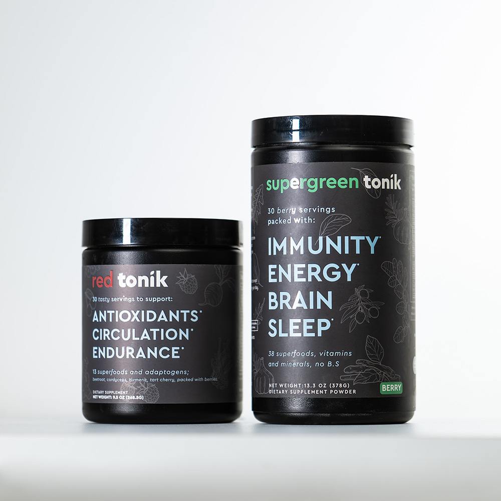 Supergreen Tonik + Red Tonik stack