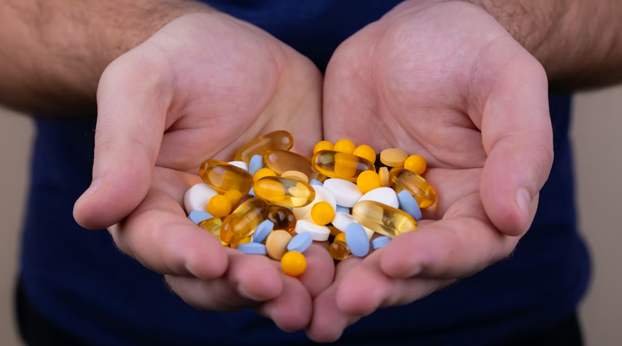 multi-colored pills