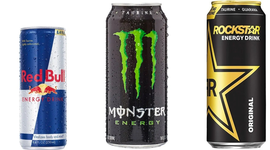 Red Bull, Monster, Rockstar Energy Drinks